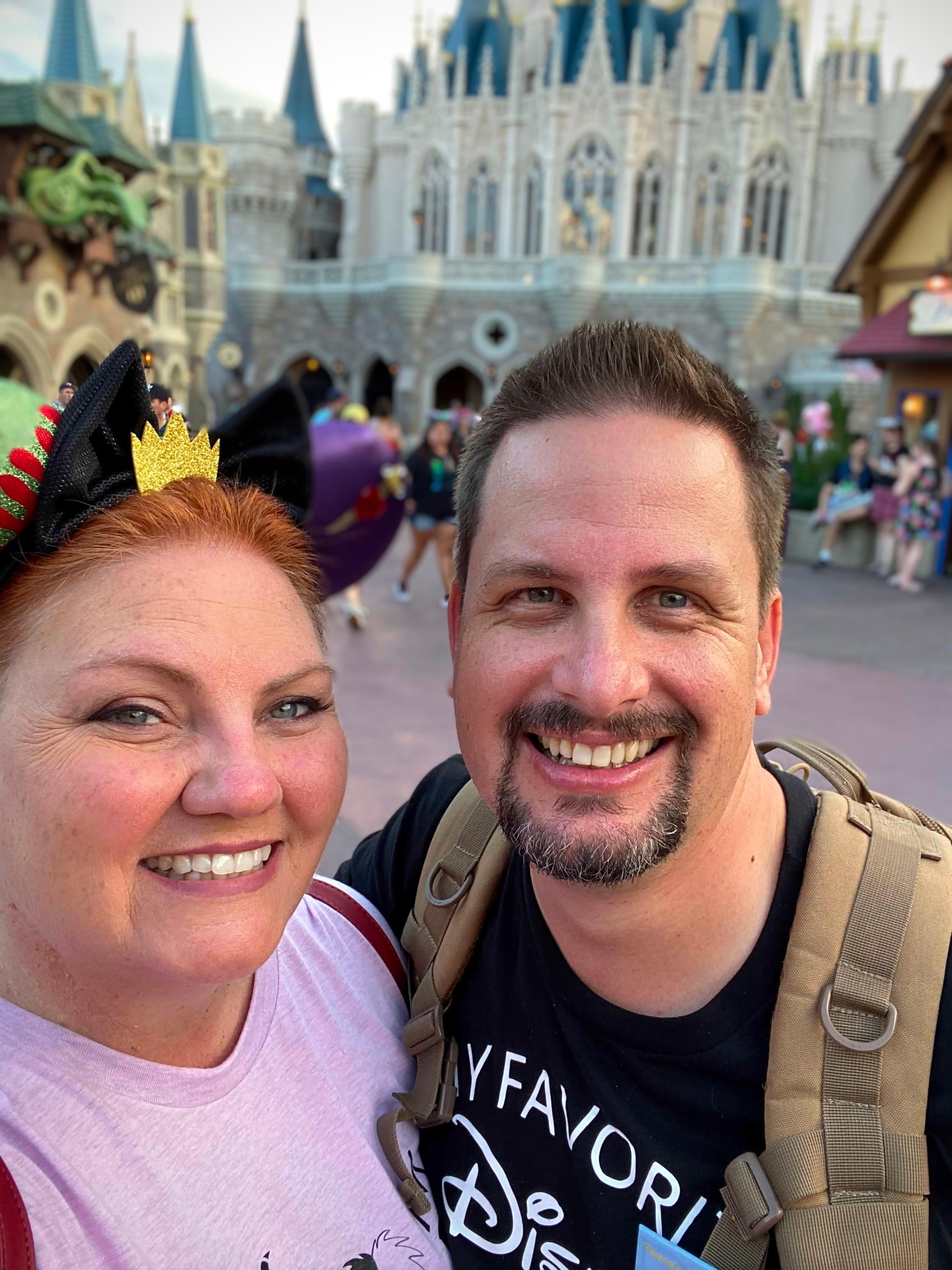 Richard and his wife Brandy in Walt Disney World